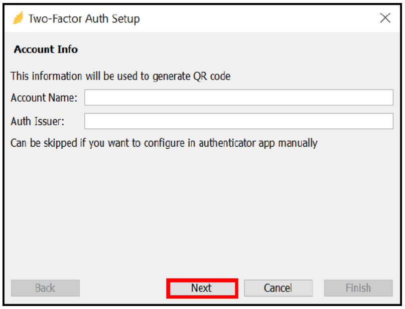 Two-Factor Auth Setup