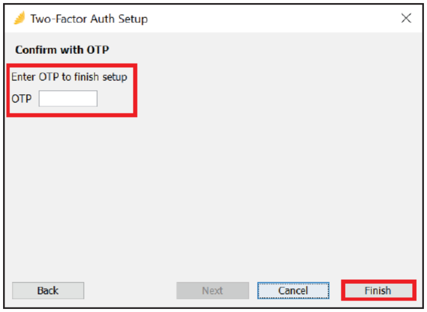 Confirm with OTP