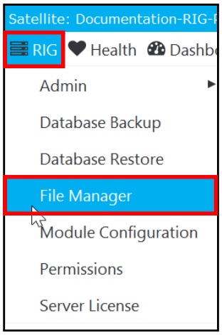 RIG > File Manager