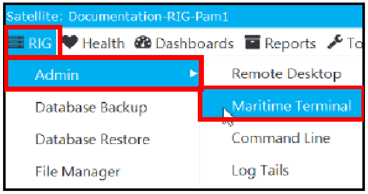 RIG > Admin > Maritime Terminal