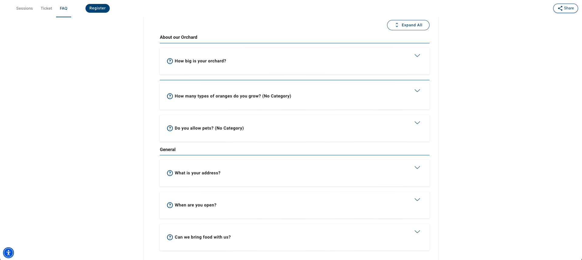 Event FAQ_Attendee View