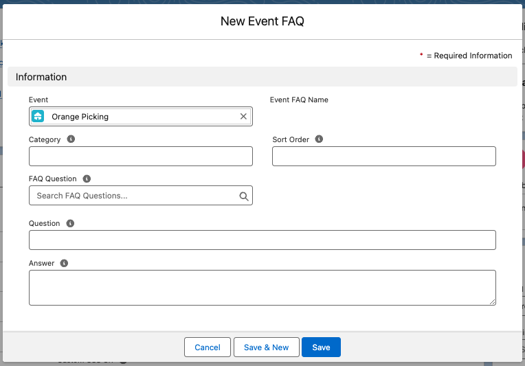 Event FAQ_New Event FAQ Popup