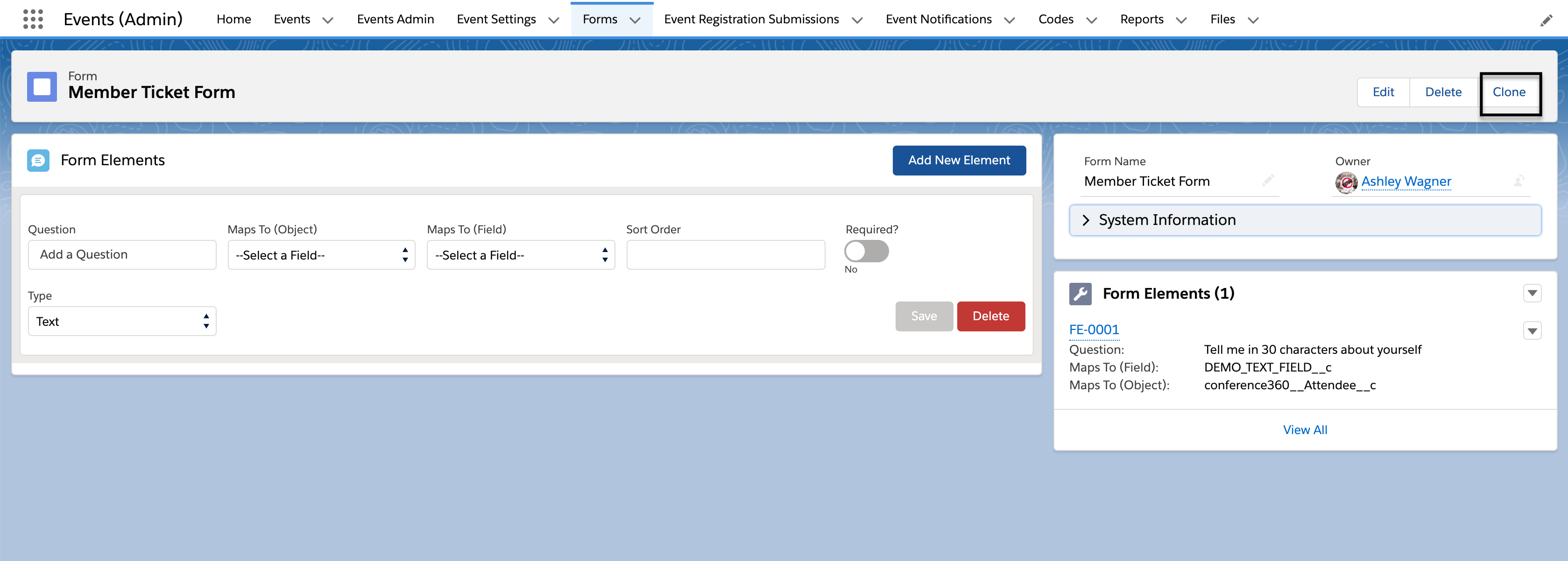 Form Click Clone