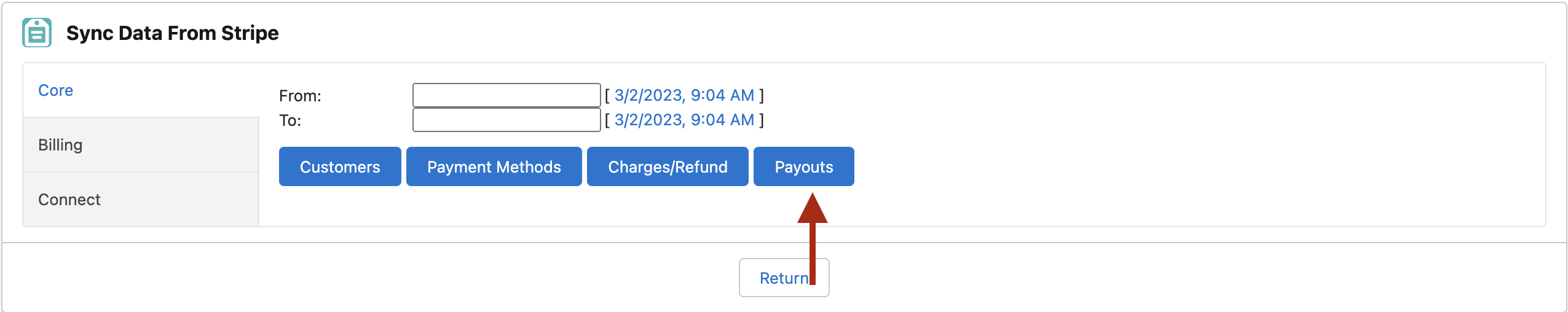 Historical Sync Stripe Payouts