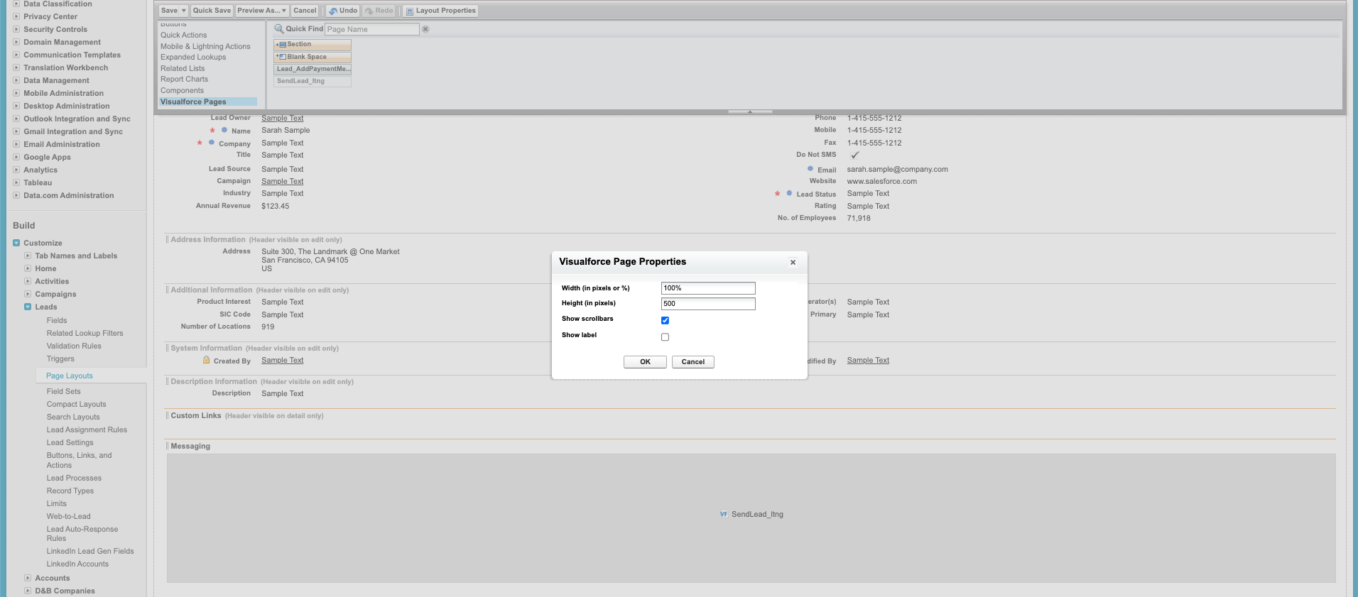 Configure Leads Classic - Update Properties