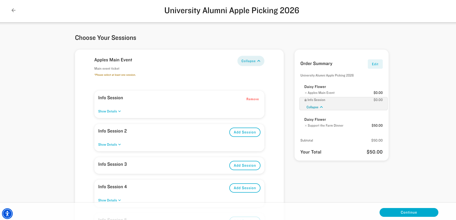 MustSelectASession_session in cart