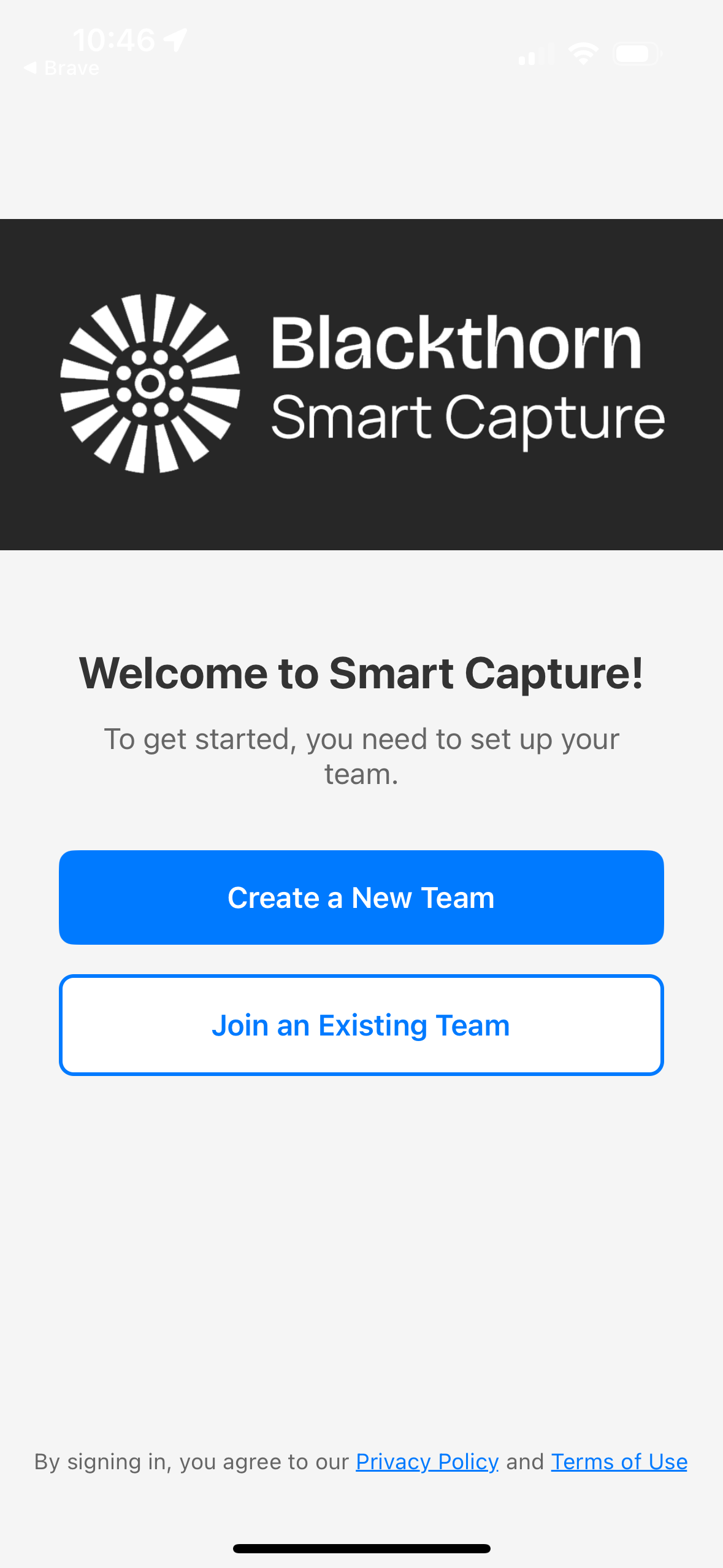 SmartCapture_Welcome Screen