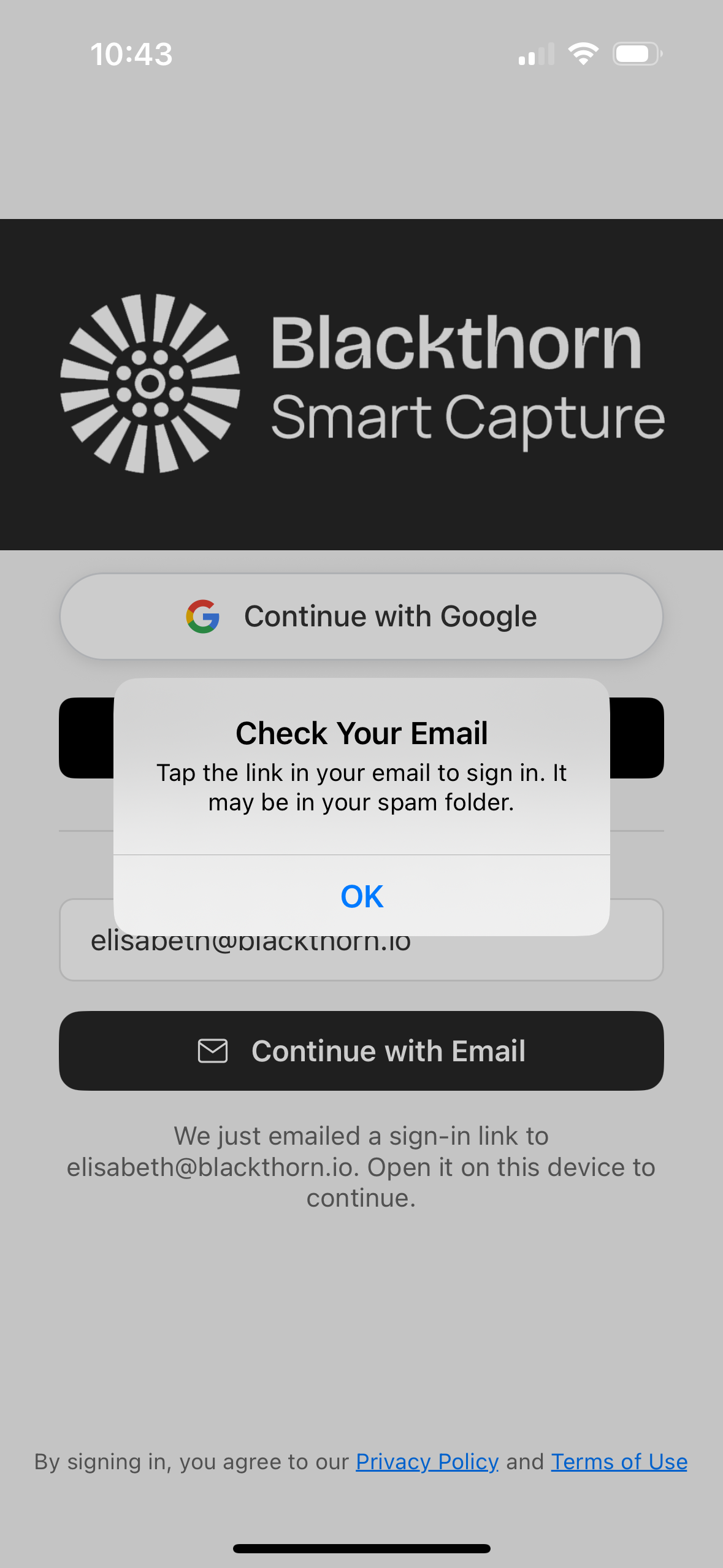 SmartCapture_check your email