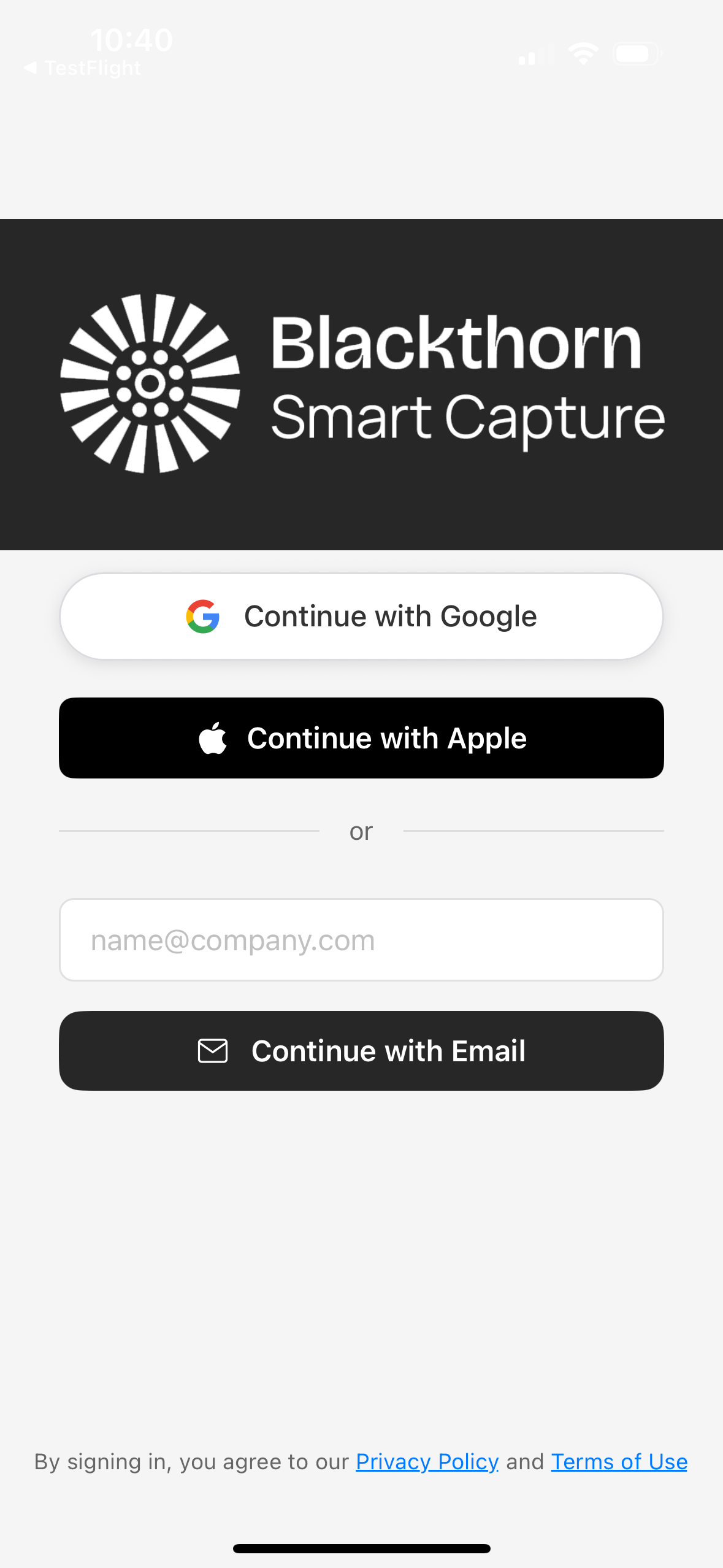 SmartCapture_select an email to sign in