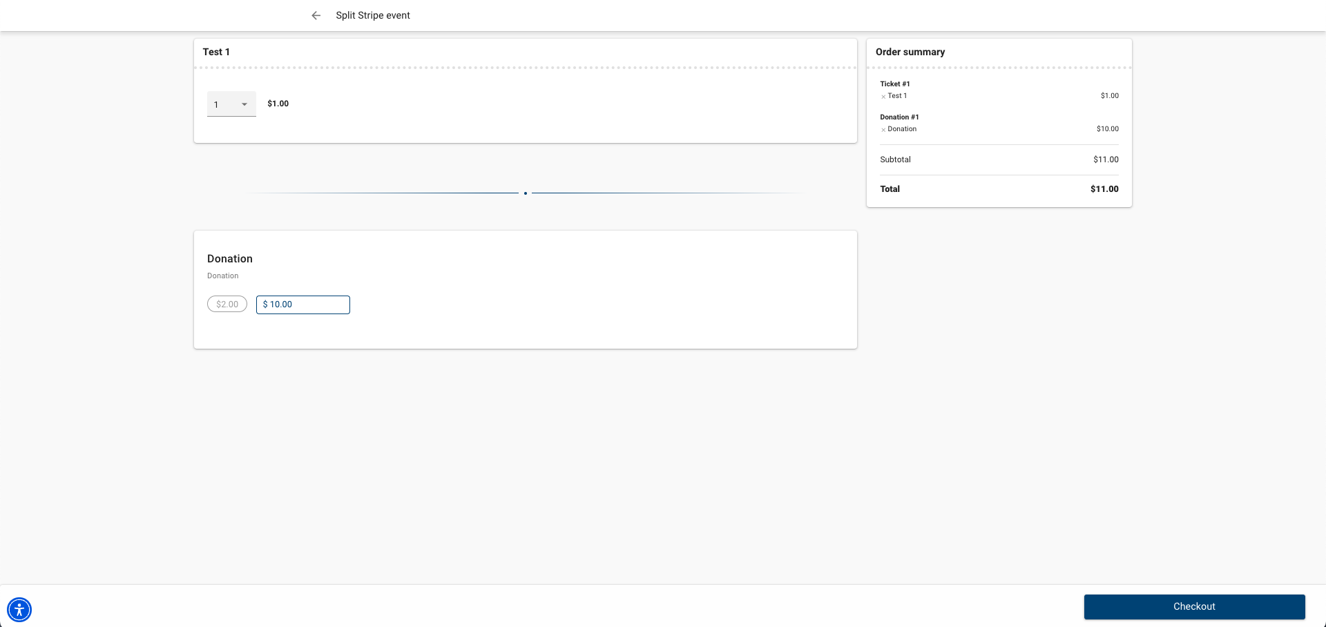 Split Payments_Add event items to cart