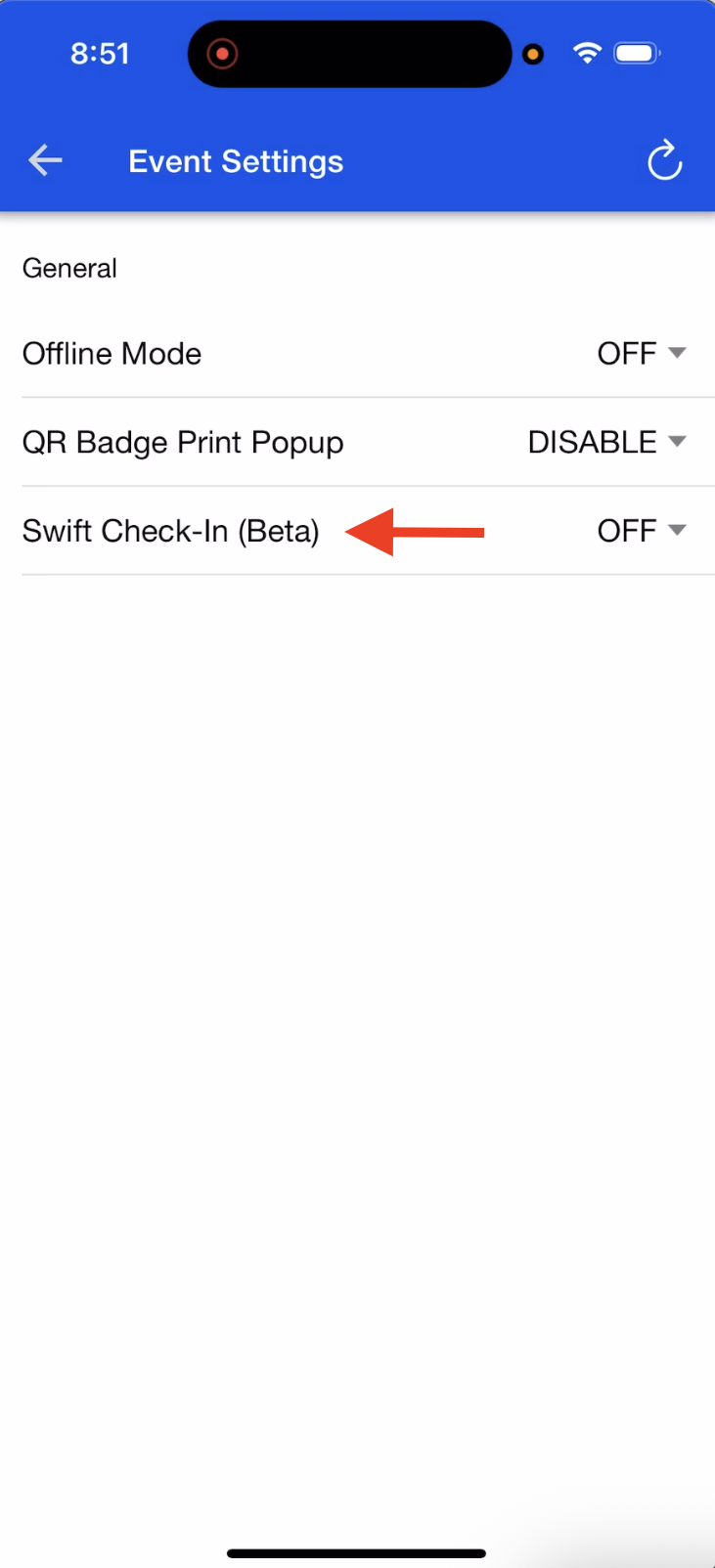 Swift Mode Check-in How to turn on