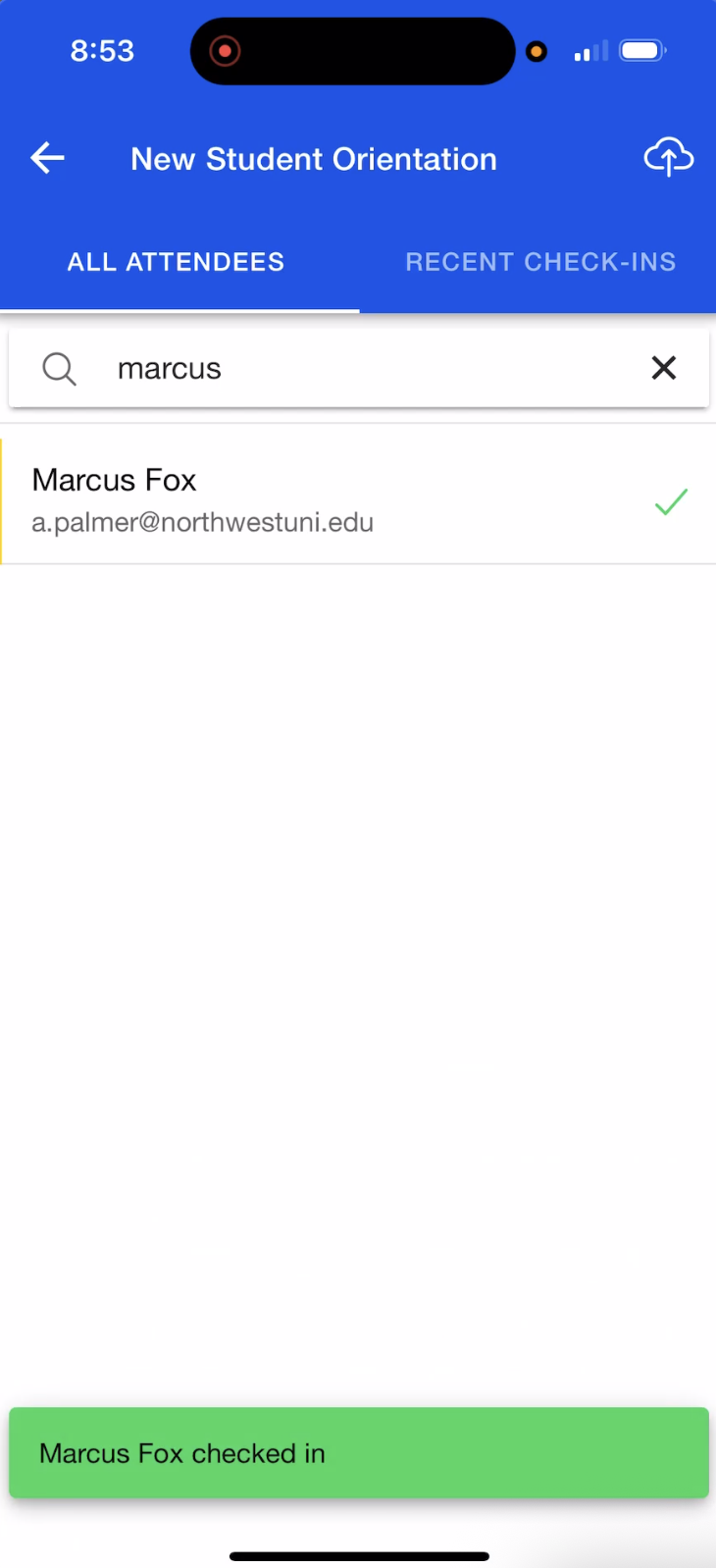 Swift Mode Check-in Swipe to check in