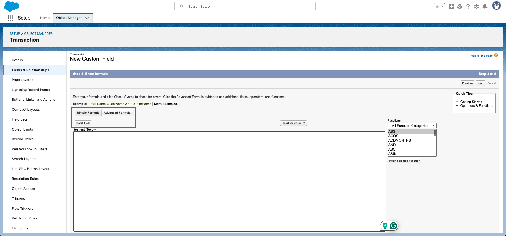 Add Merge Fields to Email Template - click Advanced Formula tab and click Insert Field