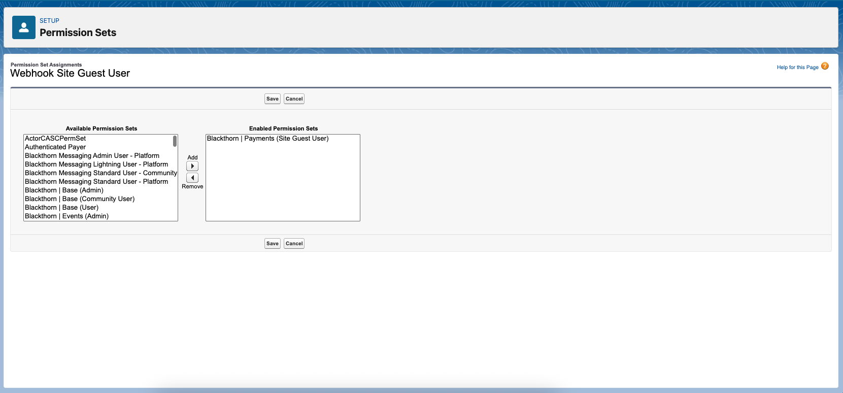 Assign Payments Site Guest User PS