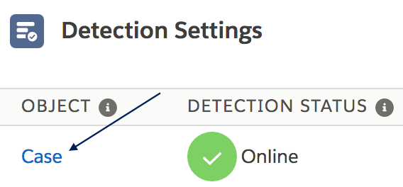 detection settings