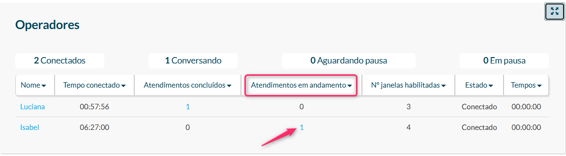 Como visualizar atendimentos em tempo real