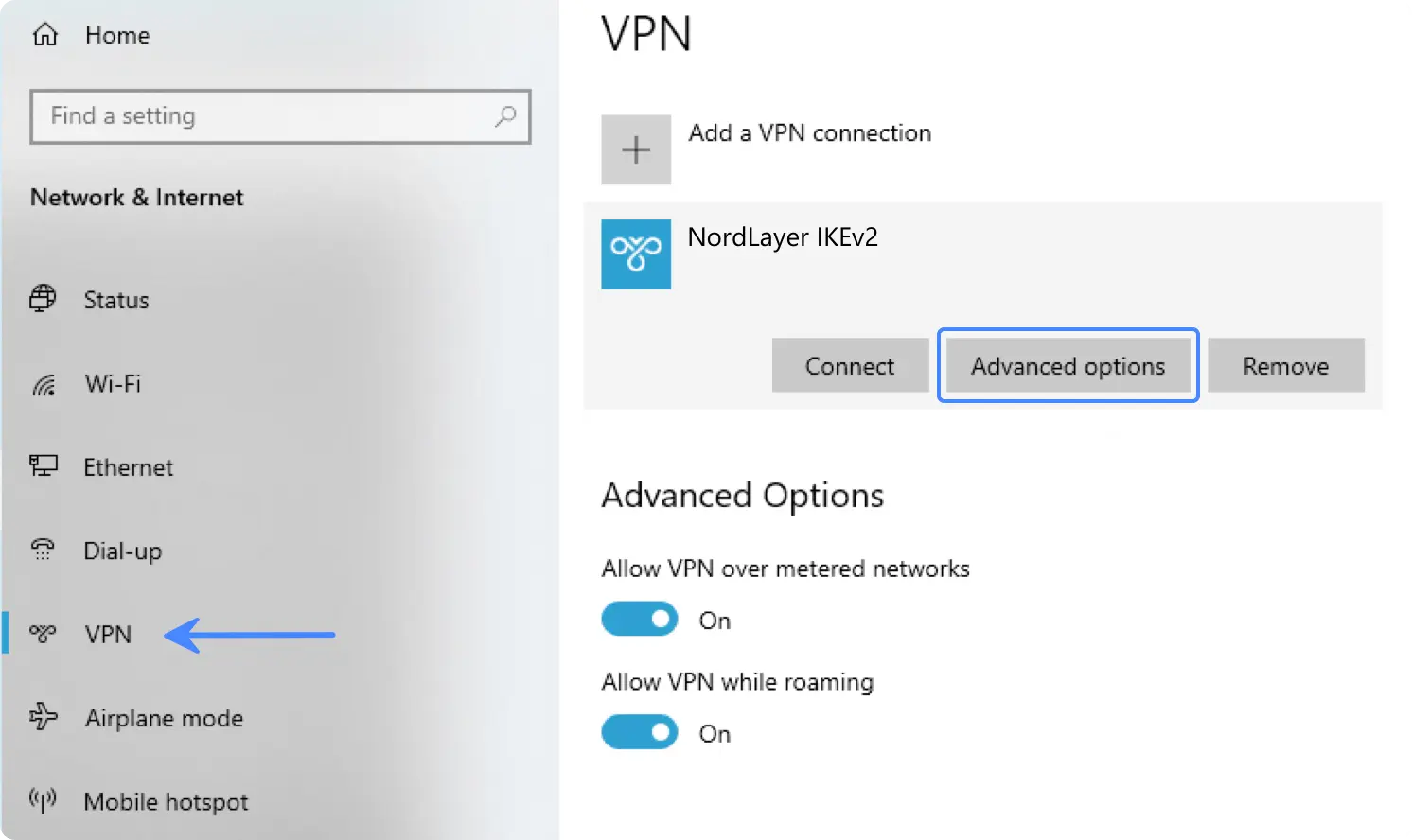 Setting up manual IKEv2 connection on Windows 8/10