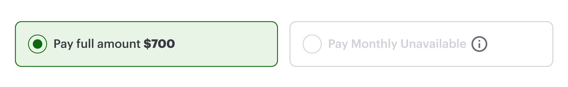 Onsite messaging - pay monthly selector - selector 2