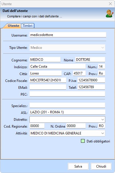 Come si modificano i dati utente?